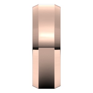 14K Rose 7 mm Beveled Edge Band - BN & CO JEWELRY