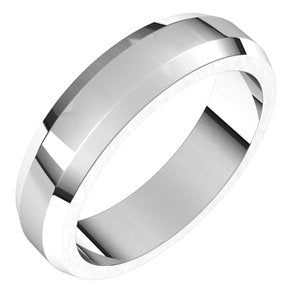 Continuum Sterling Silver 5 mm Beveled Edge Band Size 6.5 - BN & CO JEWELRY
