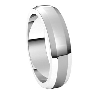 Continuum Sterling Silver 5 mm Beveled Edge Band Size 6.5 - BN & CO JEWELRY