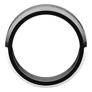 Platinum 8 mm Beveled Edge Band Size 8 - BN & CO JEWELRY