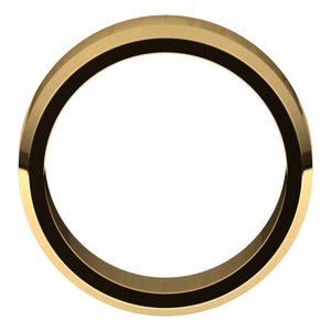14K Yellow 8 mm Beveled Edge Band Size 7 - BN & CO JEWELRY