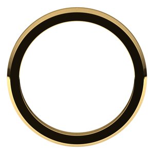 14K Yellow 3 mm Beveled Edge Band Size 6.5 - BN & CO JEWELRY
