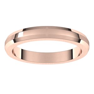 14K Rose 3 mm Beveled Edge Band Size 5.5 - BN & CO JEWELRY