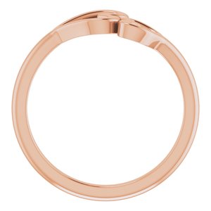 14K Rose Double Heart Ring - BN & CO JEWELRY