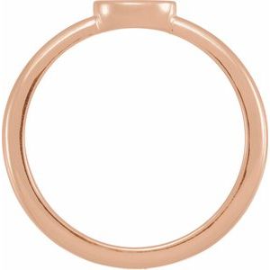 14K Rose 6.75x5 mm Oval Engravable Ring - BN & CO JEWELRY