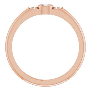 14K Rose .07 CTW Diamond Stackable Ring - BN & CO JEWELRY