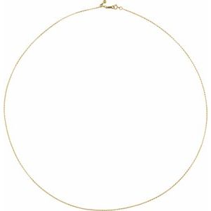 14K Yellow 1.1 mm Adjustable Rolo 22" Chain - BN & CO JEWELRY
