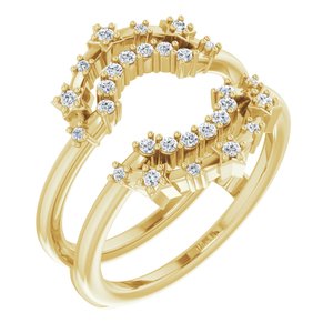 14K Yellow 1/5 CTW Natural Diamond Celestial Ring Guard - BN & CO JEWELRY