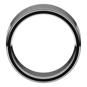 Sterling Silver 11 mm Flat Comfort Fit Edge Band Size 14 - BN & CO JEWELRY