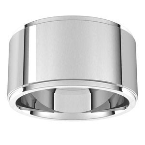 Sterling Silver 11 mm Flat Comfort Fit Edge Band Size 14 - BN & CO JEWELRY