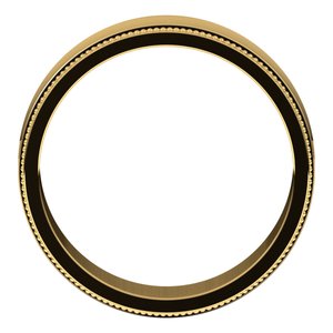 14K Yellow 6 mm Milgrain Concave Light with Edge Band Size 10 - BN & CO JEWELRY