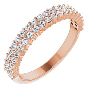 14K Rose 1/2 CTW Natural Diamond Anniversary Band - BN & CO JEWELRY