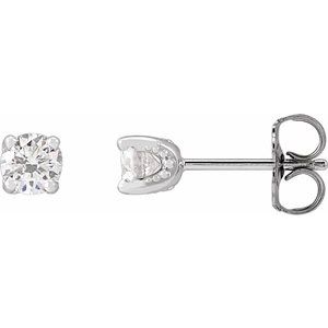 Sterling Silver 1/2 CTW Natural Diamond Stud Earrings - BN & CO JEWELRY