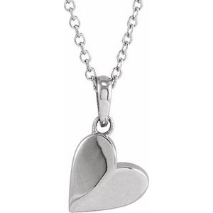 Sterling Silver Heart 16-18" Necklace - BN & CO JEWELRY