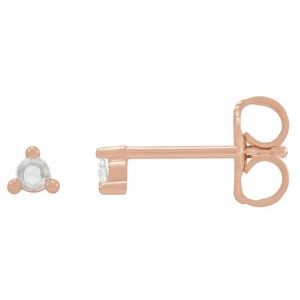 14K Rose 1/3 CTW Rose-Cut Natural Daimond Earrings - BN & CO JEWELRY