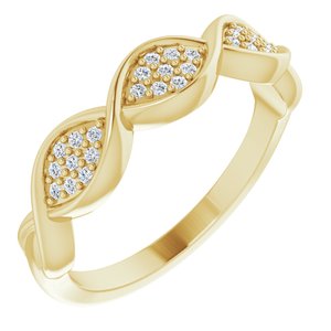 14K Yellow 1/10 CTW Natural Diamond Anniversary Band - BN & CO JEWELRY