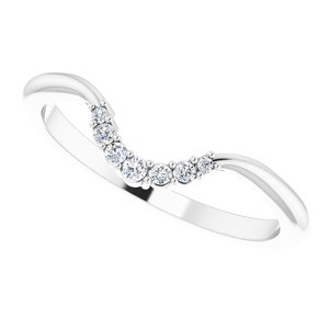 14K White .06 CTW Natural Diamond Matching Band - BN & CO JEWELRY