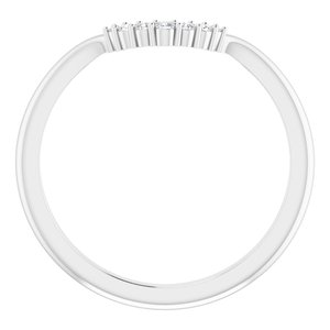 14K White .06 CTW Natural Diamond Matching Band - BN & CO JEWELRY