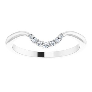 14K White .06 CTW Natural Diamond Matching Band - BN & CO JEWELRY
