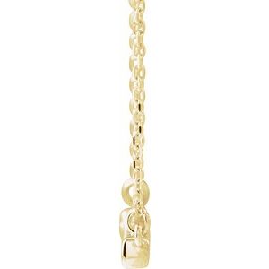 14K Yellow 1/4 CTW Lab-Grown Diamond French-Set Bar 18" Necklace - BN & CO JEWELRY