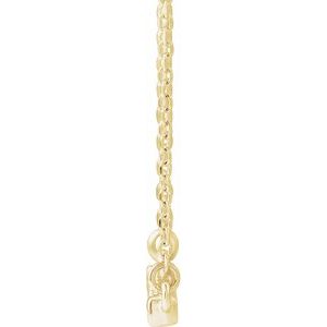 14K Yellow 1/8 CTW Lab-Grown Diamond French-Set Bar 18" Necklace - BN & CO JEWELRY