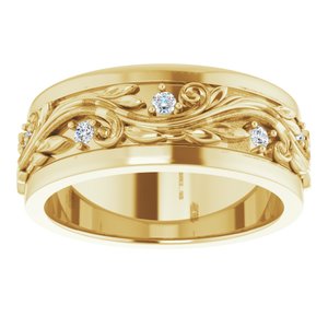 14K Yellow 1/4 CTW Natural Diamond Band Size 8 - BN & CO JEWELRY