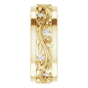 14K Yellow 1/4 CTW Natural Diamond Band Size 8 - BN & CO JEWELRY