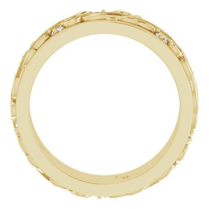 14K Yellow 1/4 CTW Natural Diamond Band Size 8 - BN & CO JEWELRY