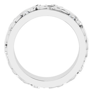 14K White 1/6 CTW Natural Diamond Band Size 5 - BN & CO JEWELRY