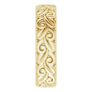 14K Yellow 5 mm Floral Band Size 7 - BN & CO JEWELRY