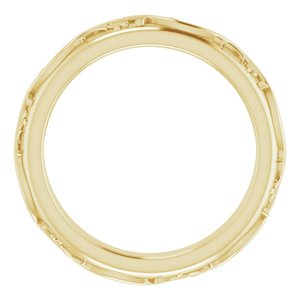 14K Yellow 2.8 mm Floral Band Size 5 - BN & CO JEWELRY