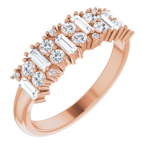 14K Rose 5/8 CTW Natural Diamond Anniversary Band - BN & CO JEWELRY