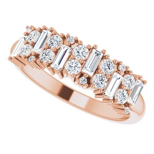 14K Rose 5/8 CTW Natural Diamond Anniversary Band - BN & CO JEWELRY