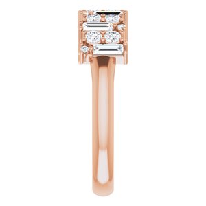 14K Rose 5/8 CTW Natural Diamond Anniversary Band - BN & CO JEWELRY