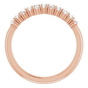 14K Rose 5/8 CTW Natural Diamond Anniversary Band - BN & CO JEWELRY