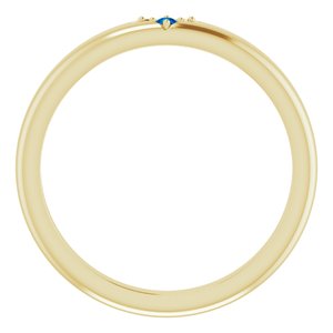 14K Yellow Natural Blue Sapphire Stackable Ring - BN & CO JEWELRY