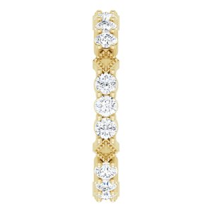 14K Yellow 1 1/4 CTW Natural Diamond Stackable Eternity Band Size 7 - BN & CO JEWELRY