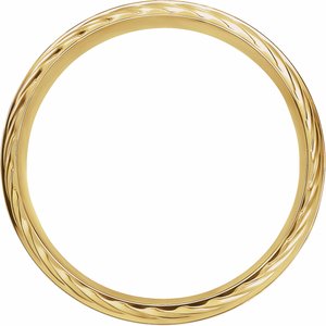14K Yellow Single Sided Rope Edge Band - BN & CO JEWELRY