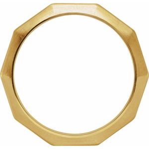 14K Yellow 3 mm Geometric Decagon Band Size 7 - BN & CO JEWELRY