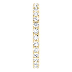 14K Yellow 9/10 CTW Natural Diamond Eternity Band Size 7 - BN & CO JEWELRY