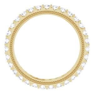 14K Yellow 9/10 CTW Natural Diamond Eternity Band Size 7 - BN & CO JEWELRY