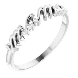 Sterling Silver Mama Ring - BN & CO JEWELRY