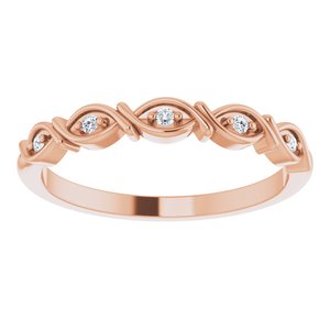 14K Rose .04 CTW Natural Diamond Anniversary Band - BN & CO JEWELRY