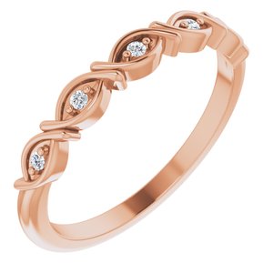 14K Rose .04 CTW Natural Diamond Anniversary Band - BN & CO JEWELRY