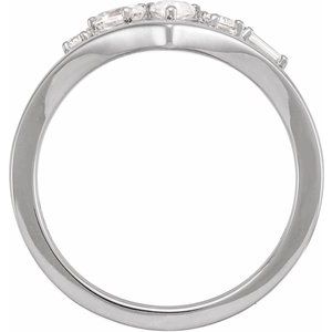 14K White 1/2 CTW Lab-Grown Diamond V Ring - BN & CO JEWELRY