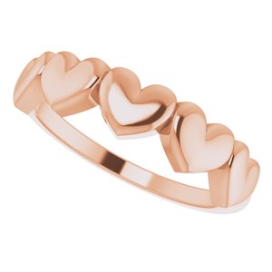 14K Rose Heart Ring - BN & CO JEWELRY