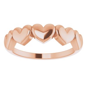 14K Rose Heart Ring - BN & CO JEWELRY