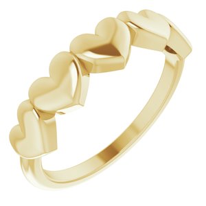 14K Yellow Heart Ring - BN & CO JEWELRY