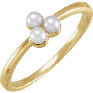 14K Yellow Cultured Freshwater Pearl Cluster Ring - BN & CO JEWELRY