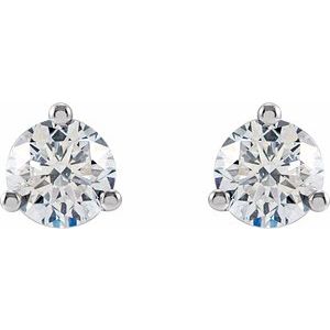 14K White 3/4 CTW Lab-Grown Diamond Stud Earrings - BN & CO JEWELRY